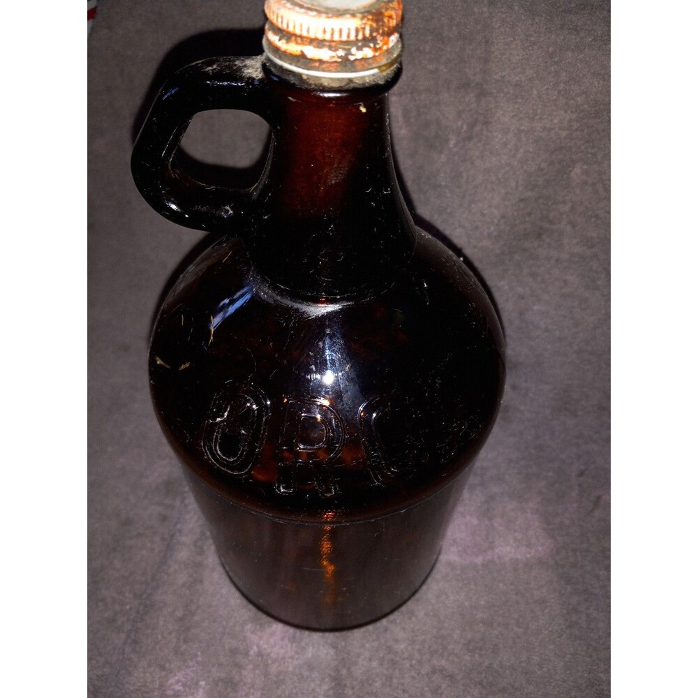 vintage amber glass Clorox bleach bottle